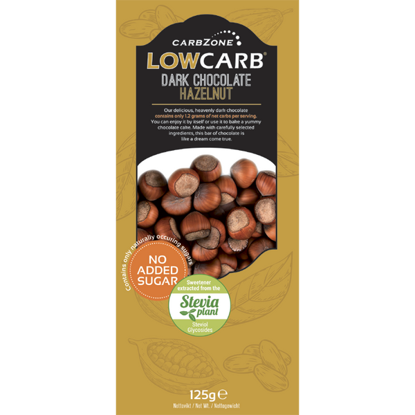 Low Carb® Dunkle Haselnuss Schokolade (125g)